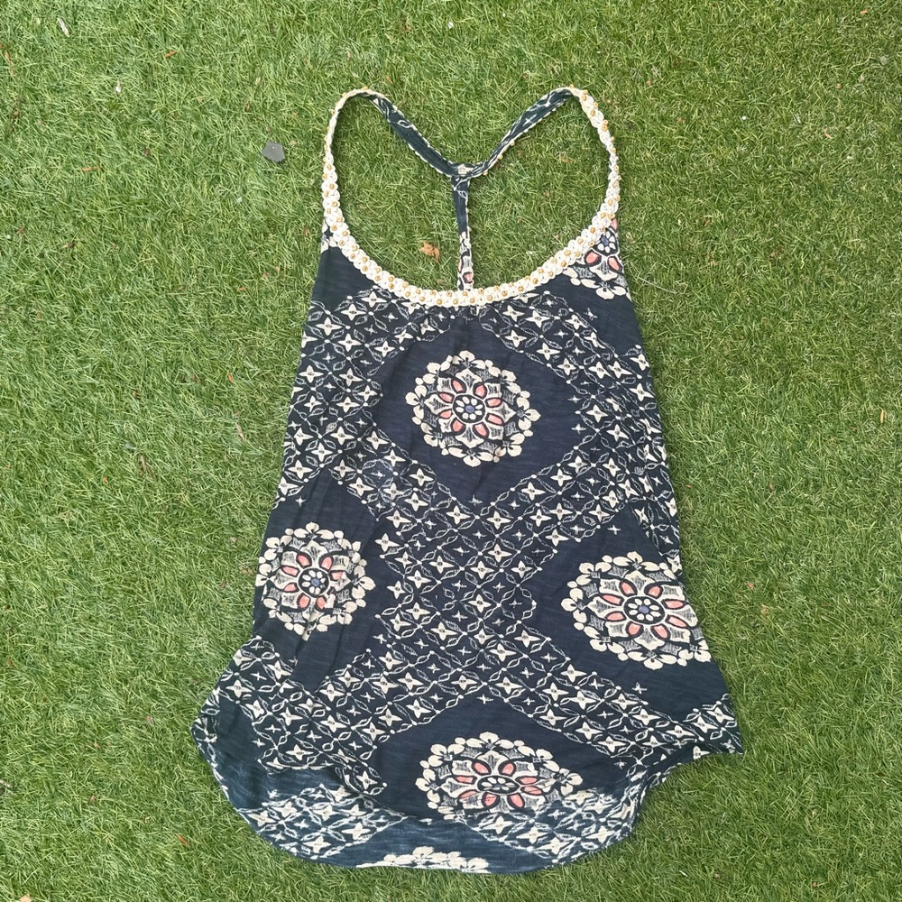 Lucky Brand Boho Racerback Tank | Size S